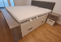 IKEA Bett mit 2 Laden und Lattenrost, &euro; 70,00